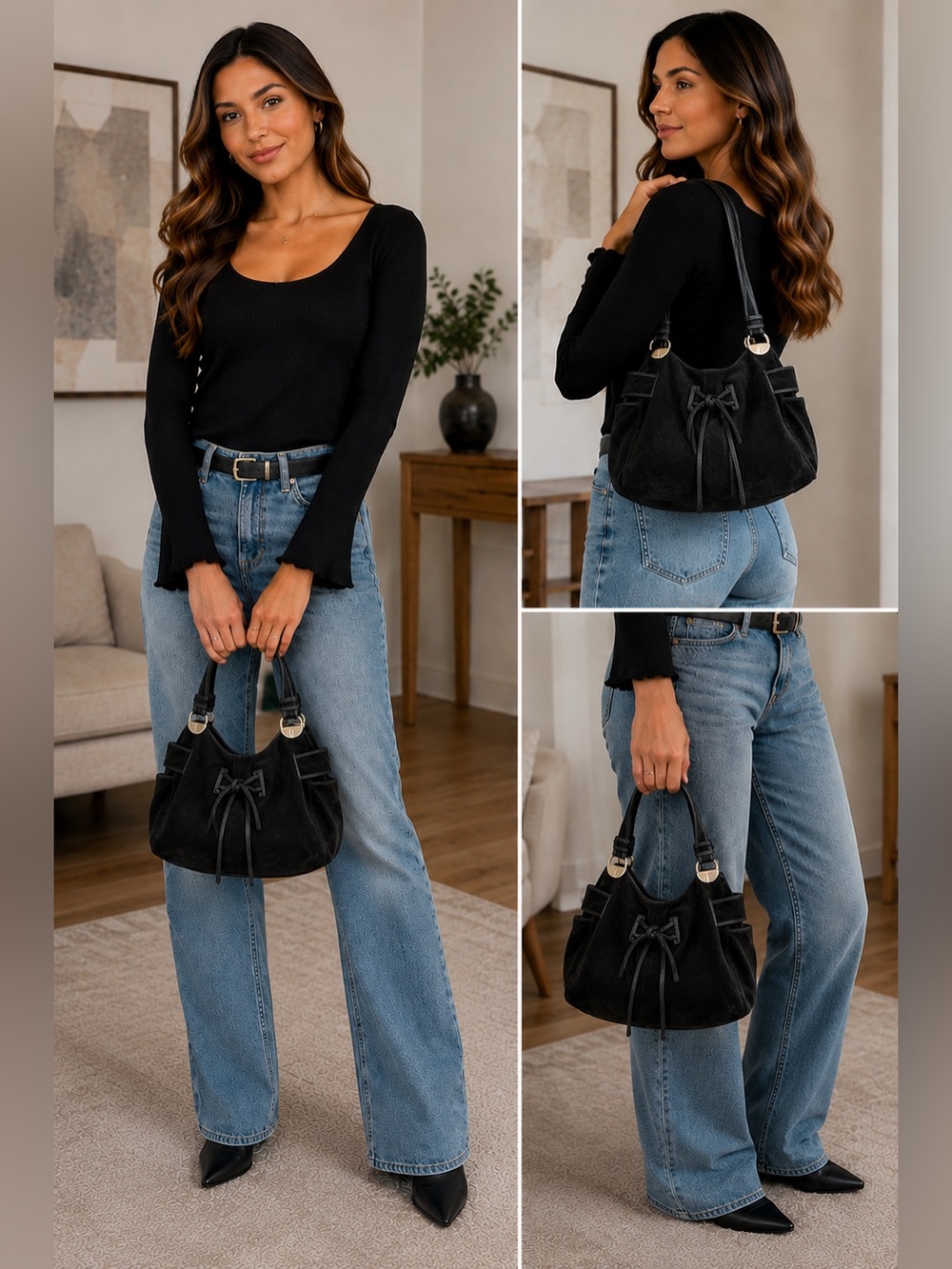 Kooba handbag Kooba Elisha bow detail HOBO BAG PURSE